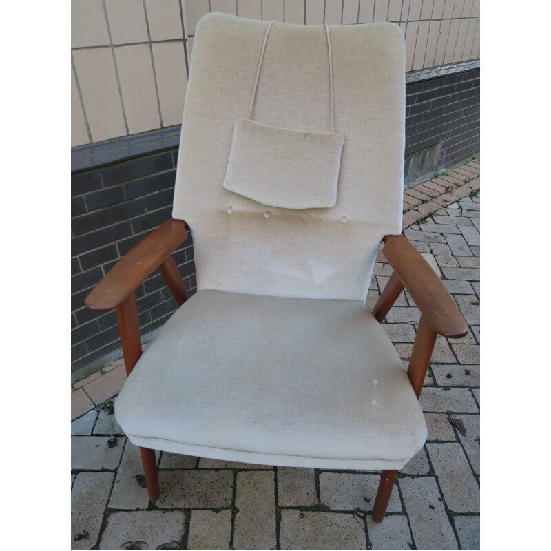 Vintage Deense teakhouten fauteuil model 230 van Kurt Olsen