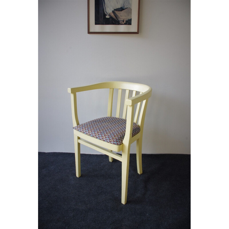 Chaise vintage jaune 1950