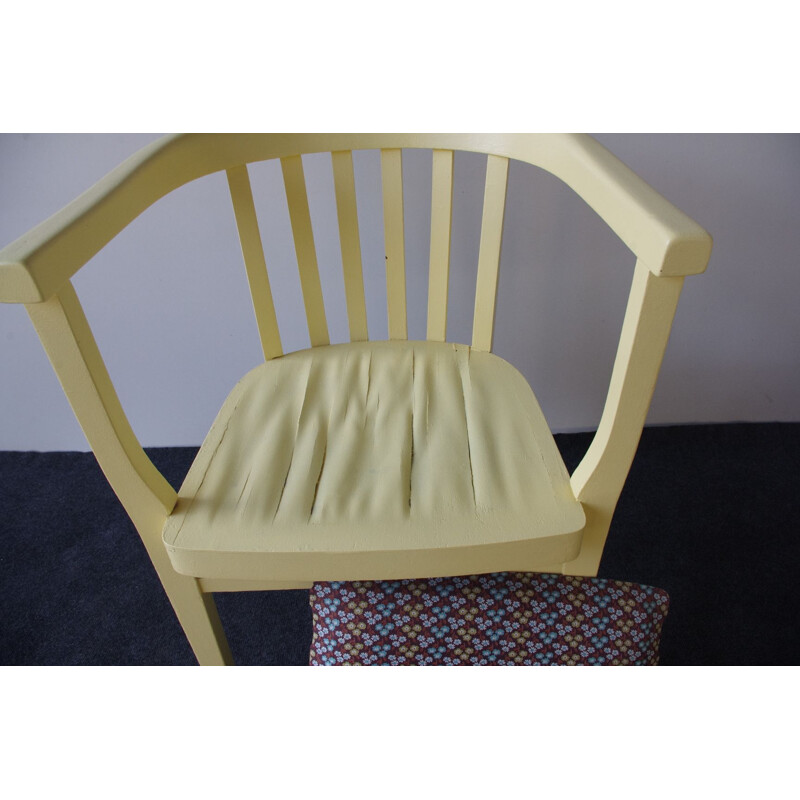 Chaise vintage jaune 1950