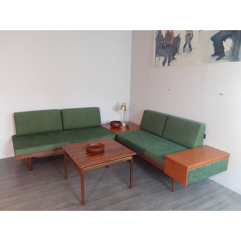 Paar vintage Scandinavische banken "Svanette Combina" van Ekornes Svane, Noorwegen 1960