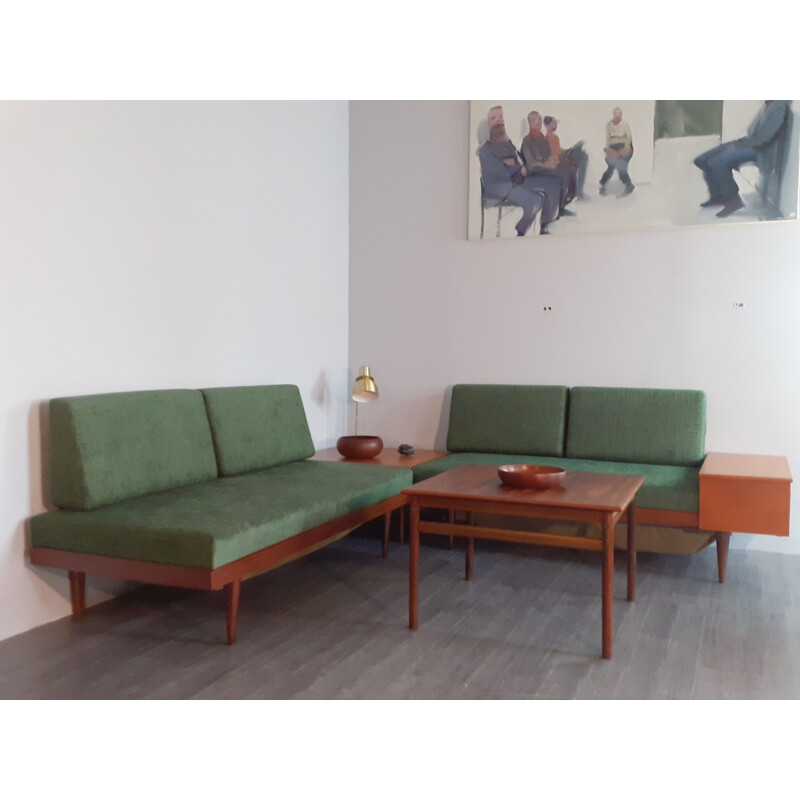 Paar vintage Scandinavische banken "Svanette Combina" van Ekornes Svane, Noorwegen 1960