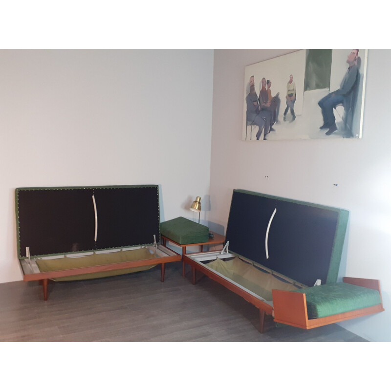 Pair of Scandinavian vintage sofas "Svanette Combina" by Ekornes Svane, Norway 1960