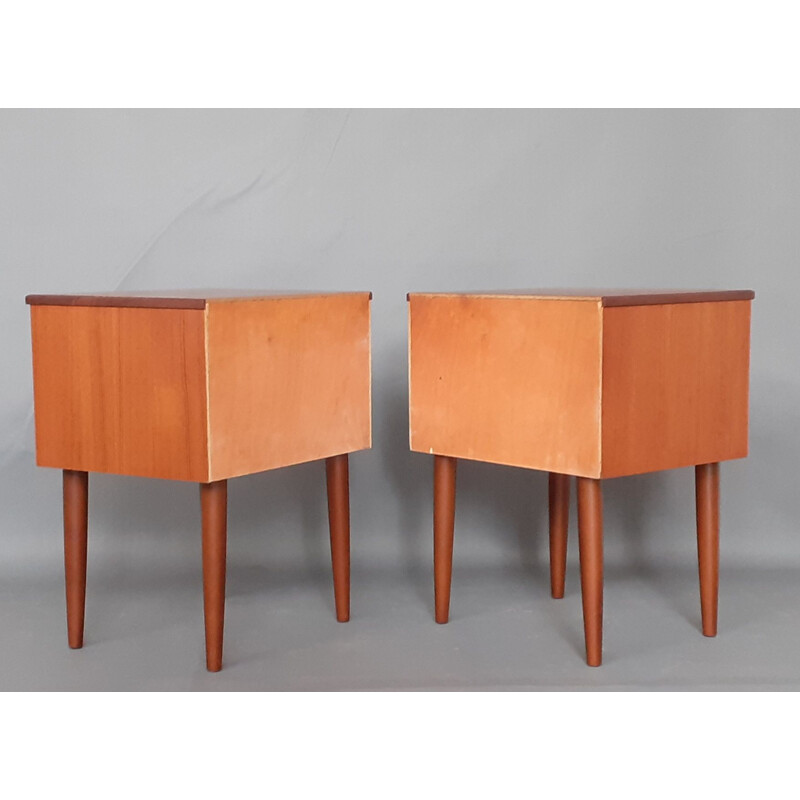 Pair of Vintage Danish Teak Chevets 1960