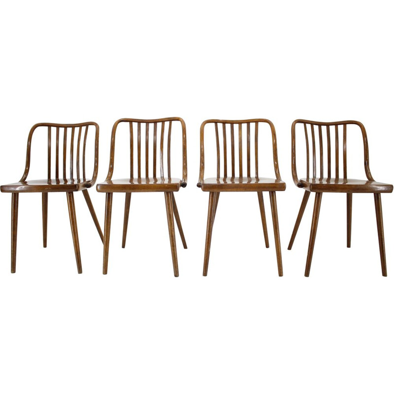 Set of 4 vintage chairs Antonin Suman, Czechoslovakia 1960