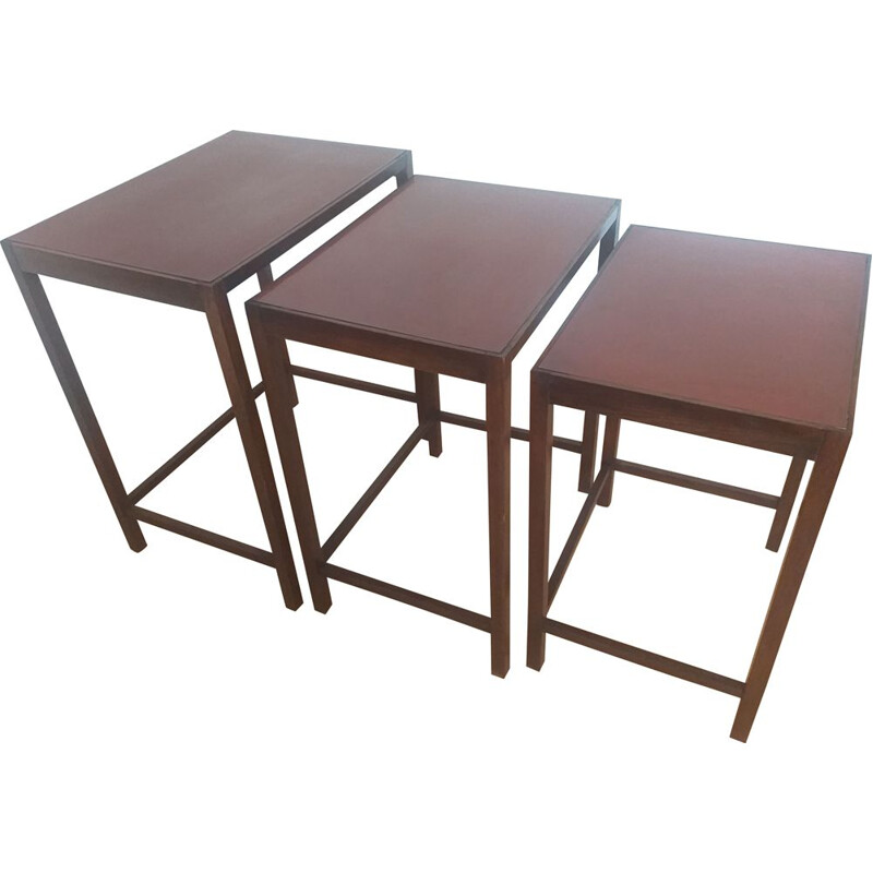 Vintage Art Deco nesting tables by Jindrich Halabala 1930