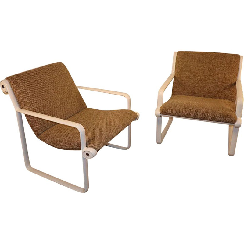 Pair of vintage armchairs Hannah & Morrison for Knoll 1970