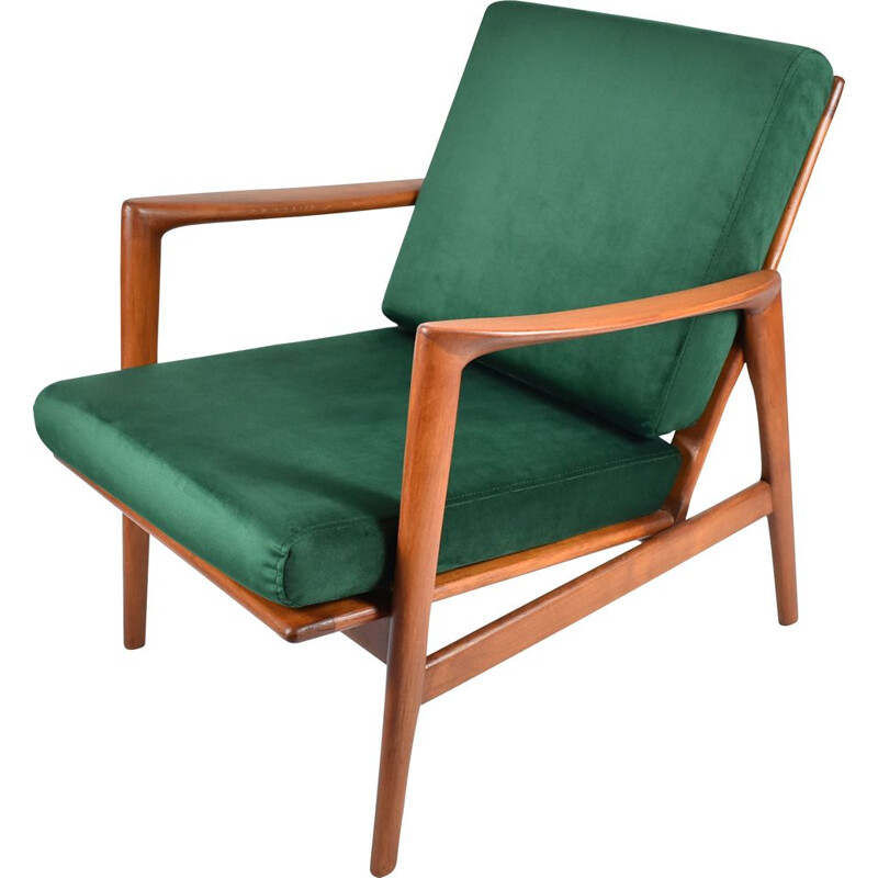 Cadeira de braços escandinava Vintage 1960