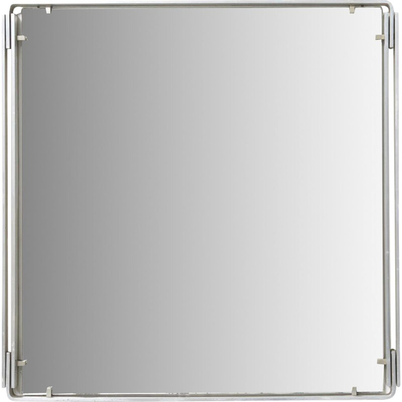 Vintage Mirror in Stainless Steel 1960s