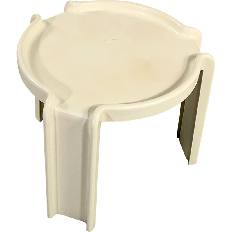 Vintage White Side Table by Giotto Stoppino for Kartell 1970s