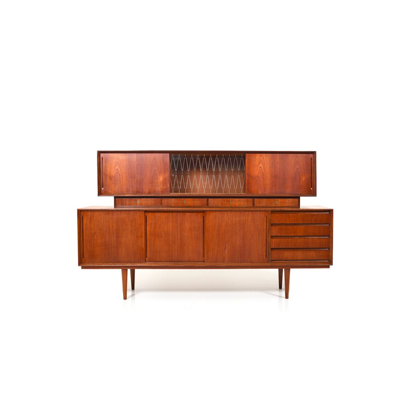 Vintage Teak Sideboard with Top-Cabinet Danish