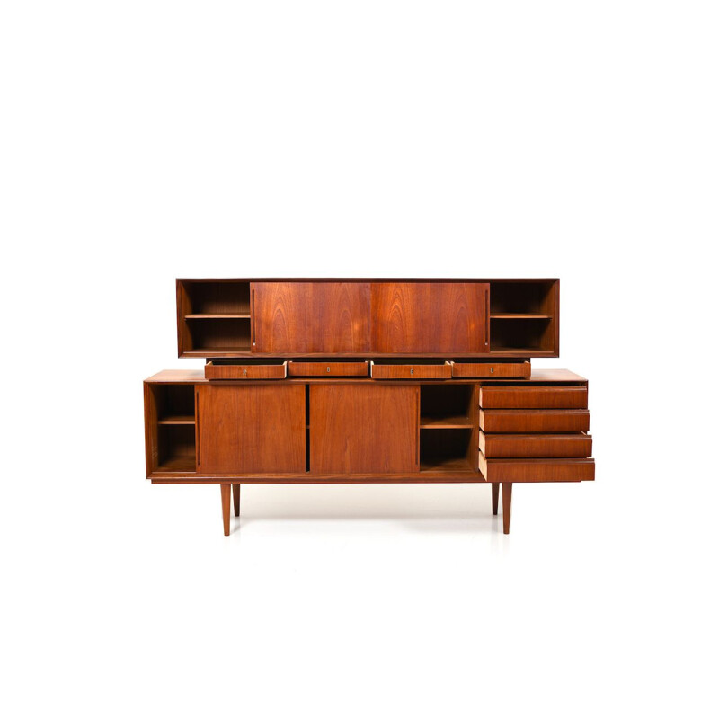 Vintage Teak Sideboard with Top-Cabinet Danish