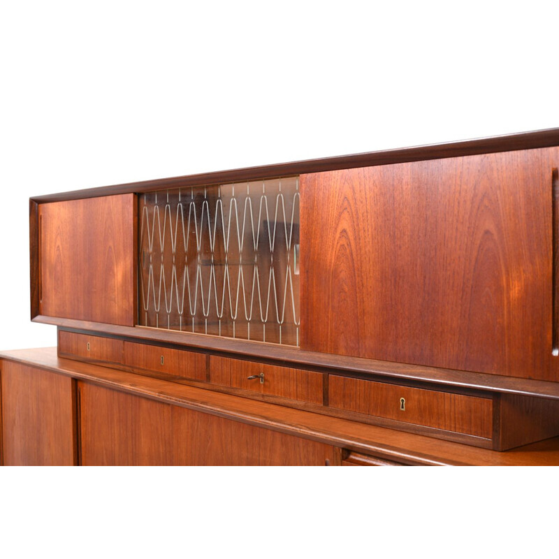 Vintage Teak Sideboard with Top-Cabinet Danish