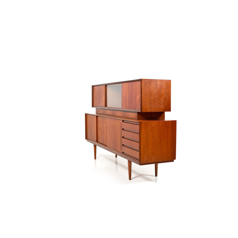 Vintage Teak Sideboard with Top-Cabinet Danish