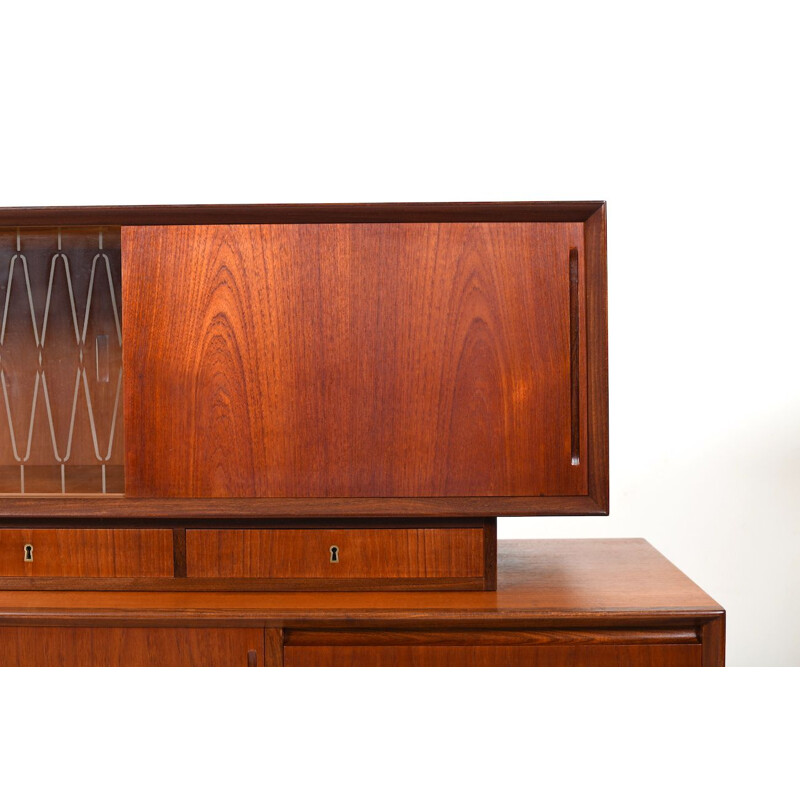 Vintage Teak Sideboard with Top-Cabinet Danish