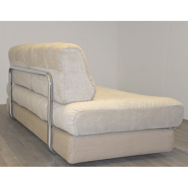 De Sede DS 85 two seater sofa in fabric and chromium - 1960s