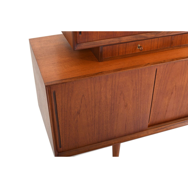 Vintage Teak Sideboard with Top-Cabinet Danish