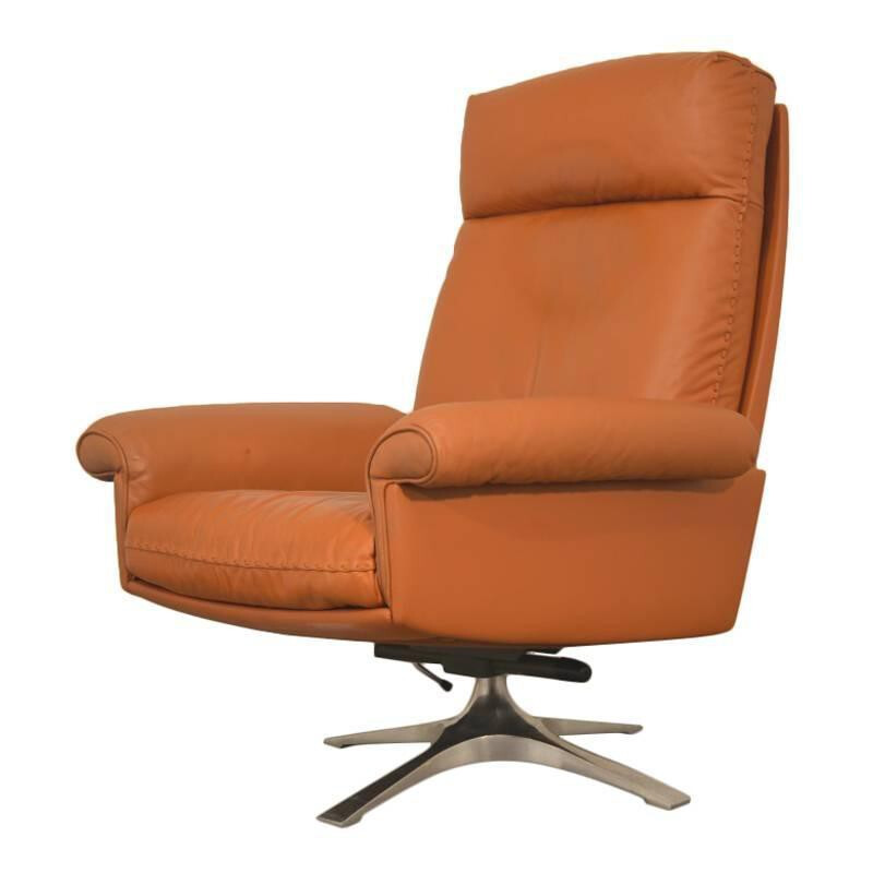 Fauteuil pivotant De Sede en cuir - 1970