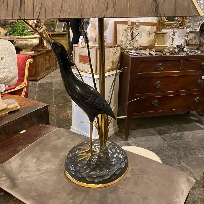 Vintage Brass  Table Lamp Lanciotto Galeotti, Italian 1950