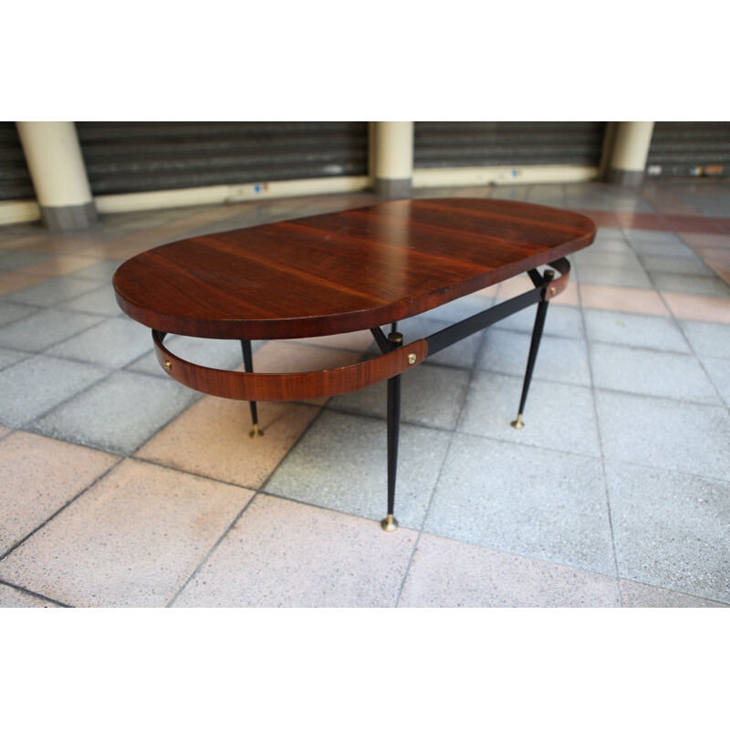 Vintage coffee table Mahogany oval