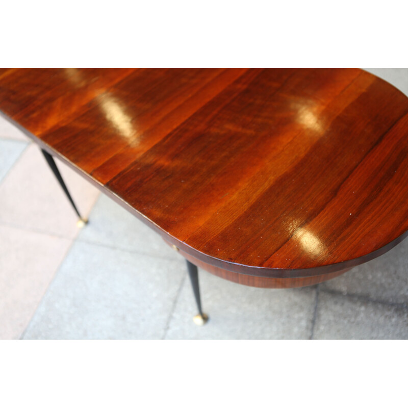 Vintage coffee table Mahogany oval