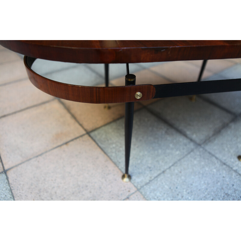 Vintage coffee table Mahogany oval