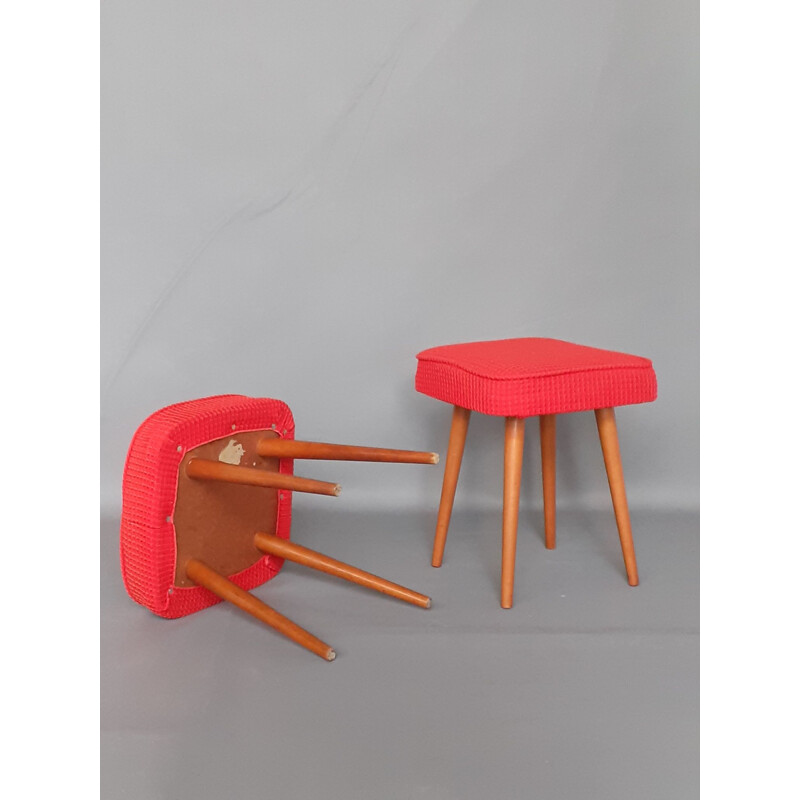 Pair of small 1970s Polish Vintage Stools