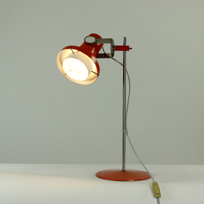 Lampe de table Vintage en métal, Tchécoslovaquie, années 1960