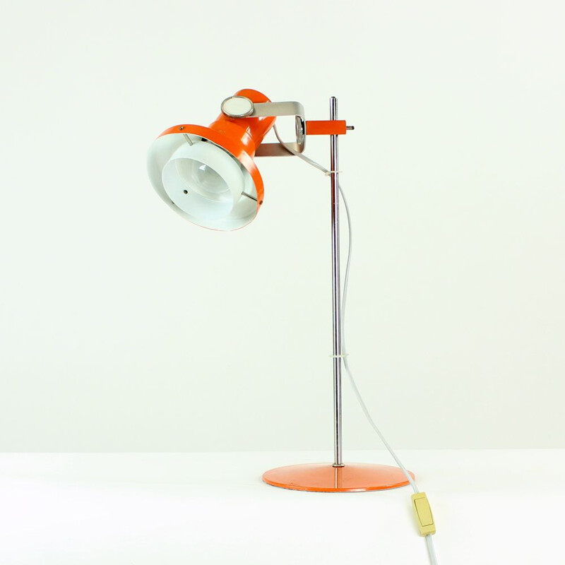 Lampe de table Vintage en métal, Tchécoslovaquie, années 1960