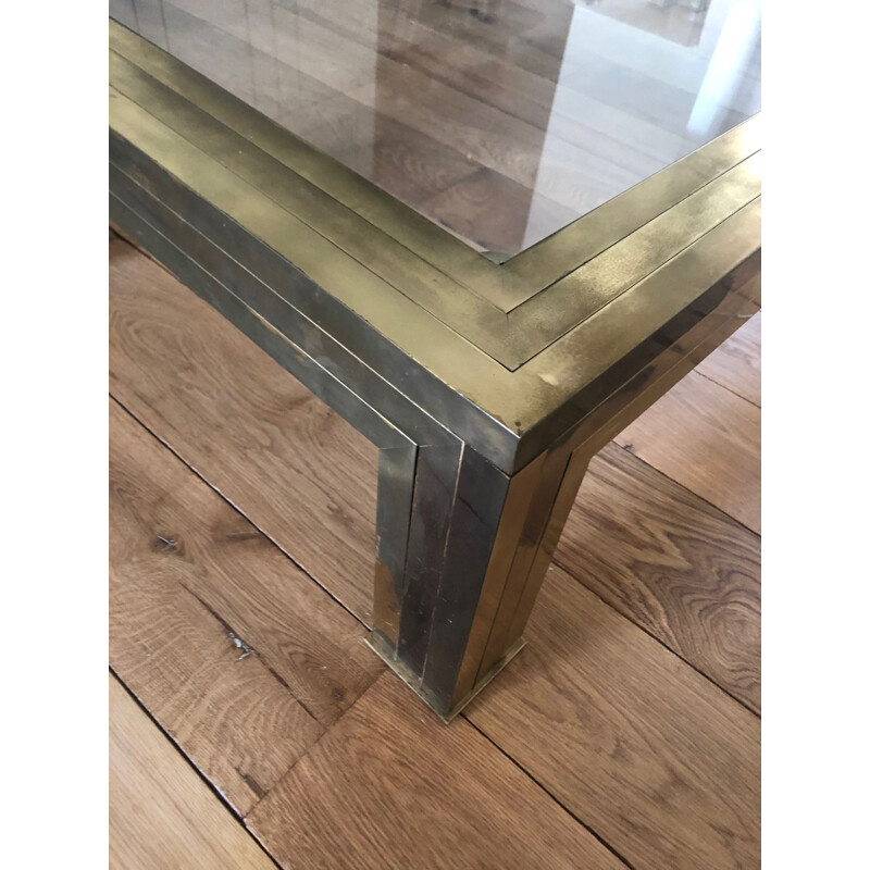 Vintage Brass coffee table by Romeo Rega 1970