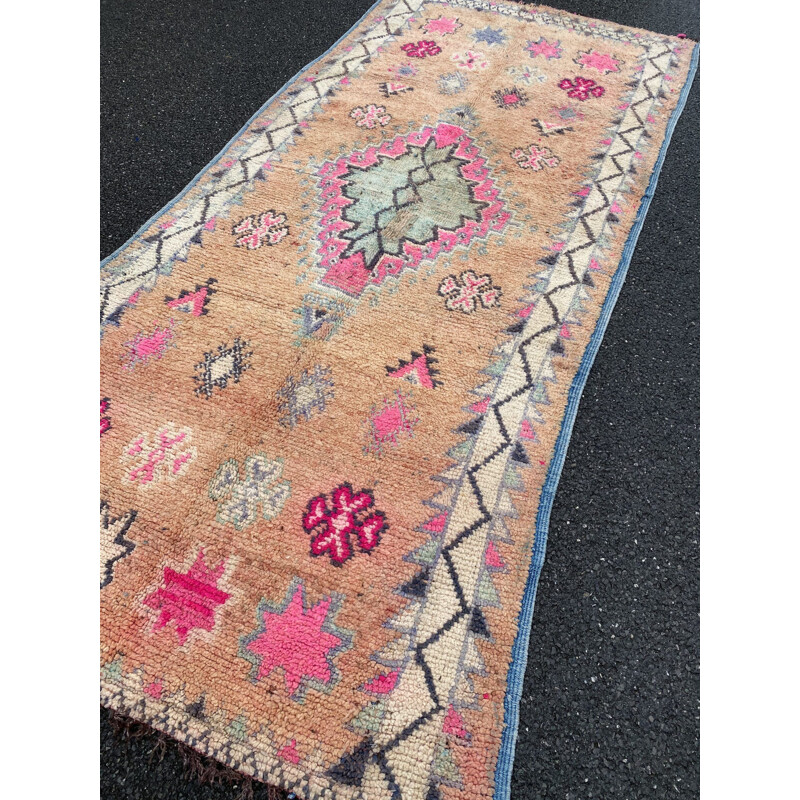 Vintage Berber carpet boujaad wool hand woven