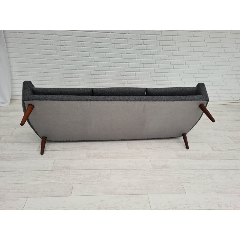 Completely reupholstered Danish 3 seater sofa, 1970s