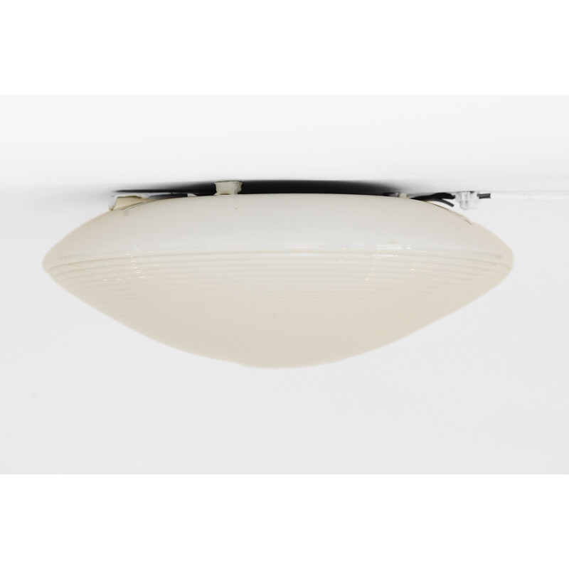 Glass ceiling light fixture by ASEA. Sweden 1950s