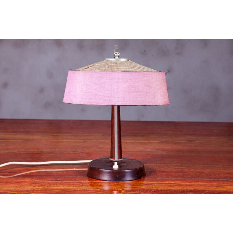 Vintage teak and metal table lamp, Denmark 1950