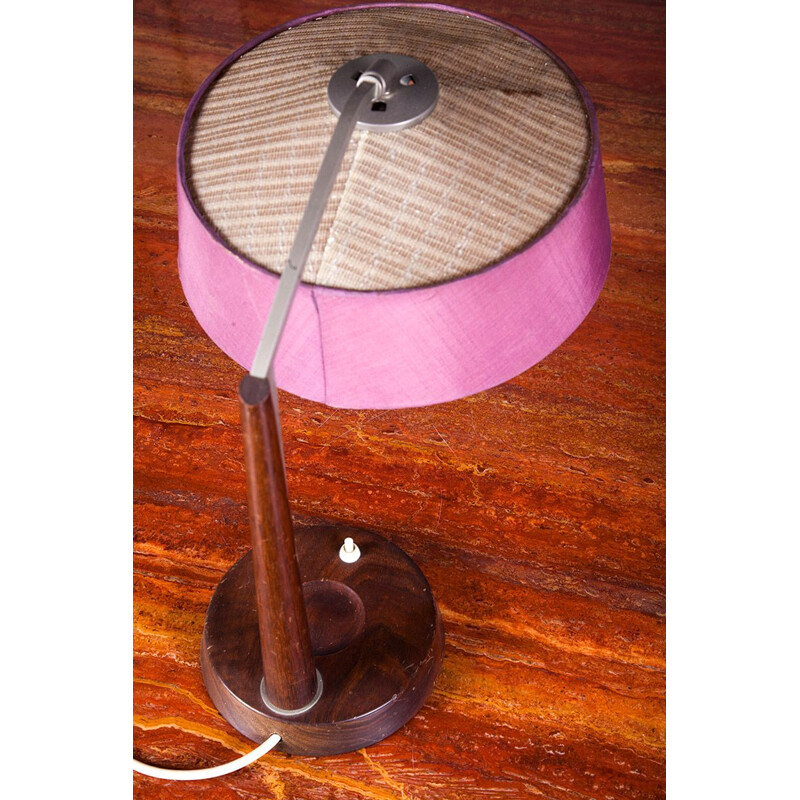 Vintage teak and metal table lamp, Denmark 1950