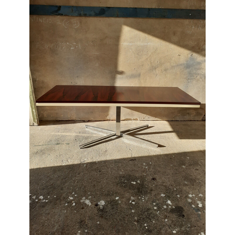 Table basse vintage relevable en palissandre de Rio