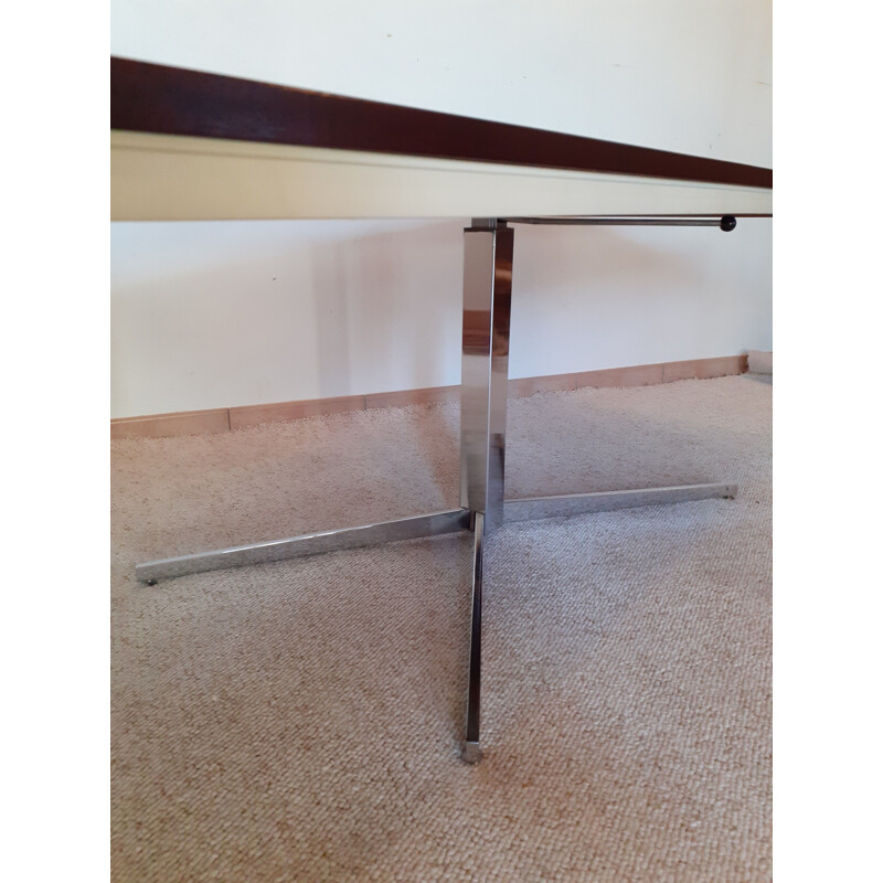 Vintage rosewood coffee table with lift-up mechanism