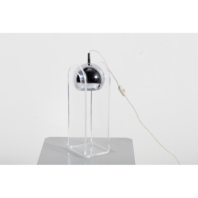 Lampe de table vintage Sphere de Gino Sarfatti pour Arteluce 1970