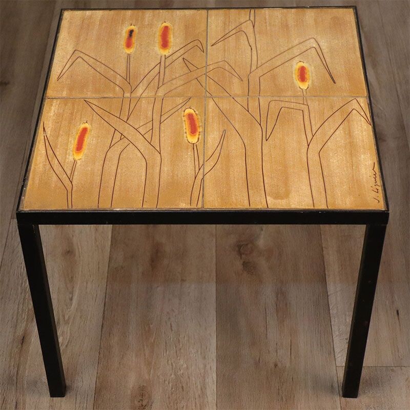 Table d’appoint vintage en céramique de Jacques Lignier, 1970