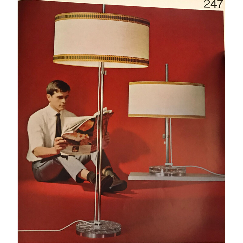 Lampe vintage Bur Leuchten 1968 