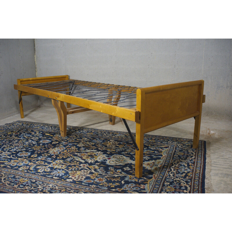 Danish vintage daybed in ash foldable fold-out Sweden 1960s