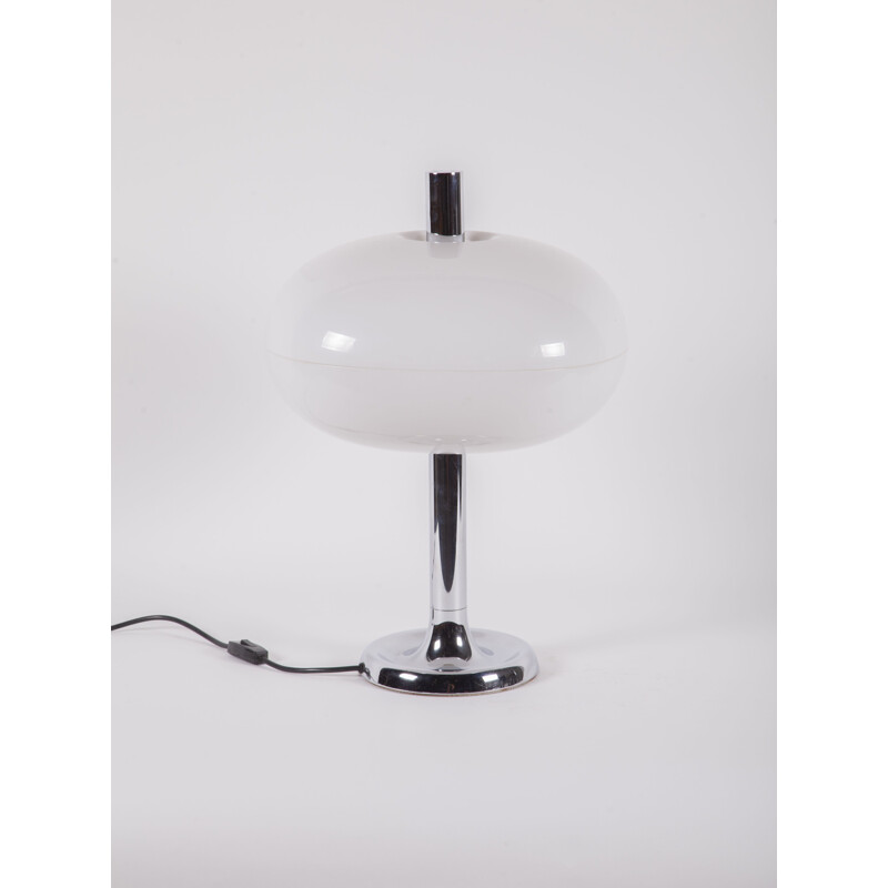 Vintage tafellamp met chromen voet van Egon Hillebrand, Duitsland 1970