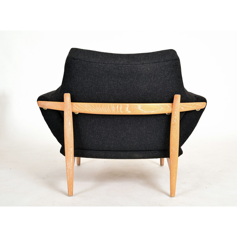Canapé et fauteuil vintage suédois en chêne courbé Johannes Andersen Trensums 1960