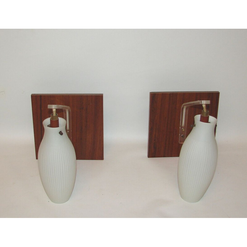 Pair of vintage modernist wall lamps 1960s
