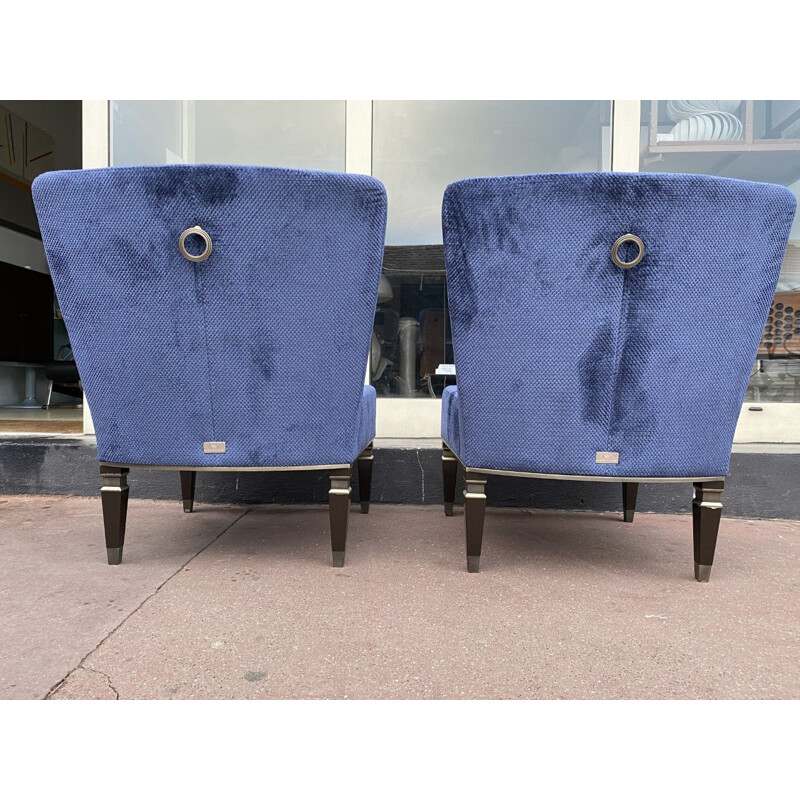 Paire de fauteuils vintage chauffeuses Héritage