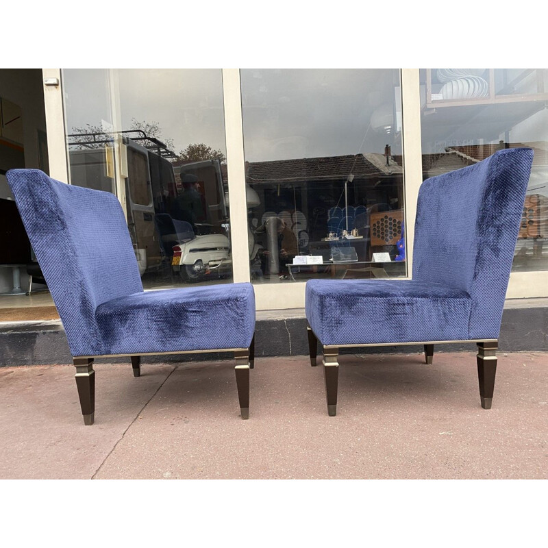 Paire de fauteuils vintage chauffeuses Héritage