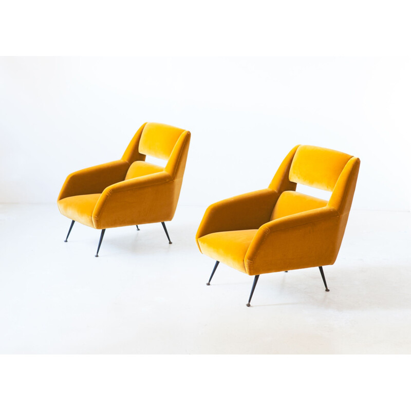 Pair of vintage armchairs by Gigi Radice 1950s