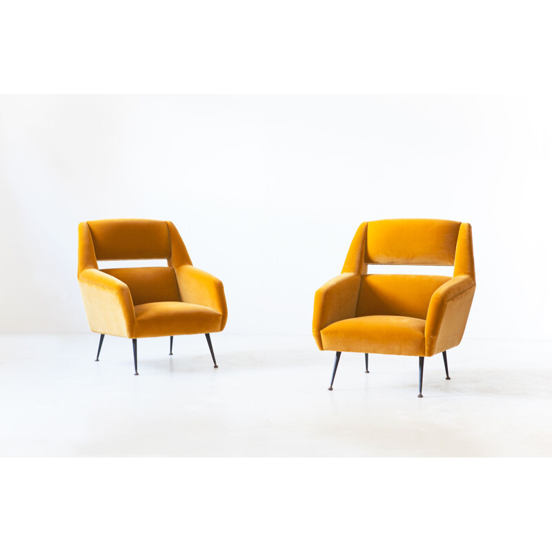 Pair of vintage armchairs by Gigi Radice 1950s