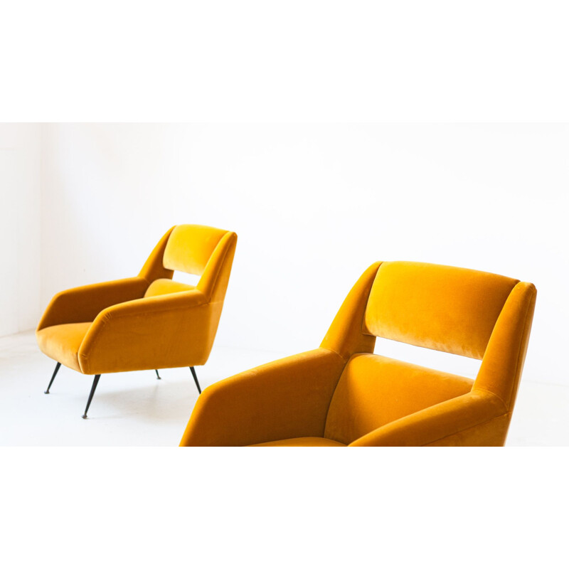 Pair of vintage armchairs by Gigi Radice 1950s