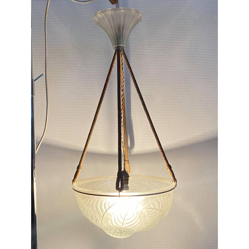 Vintage hanging lamp René Lalique 1921s