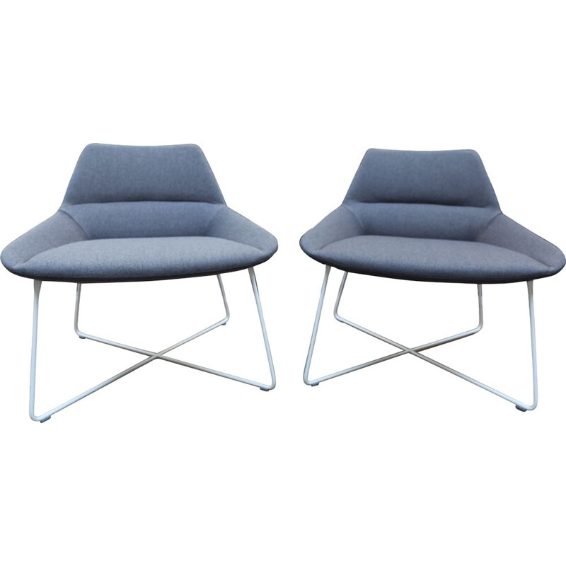 Pair of vintage grey seats for Air France - Christophe Pillet